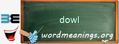 WordMeaning blackboard for dowl